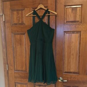 J. Crew Forest Green Midi Dress